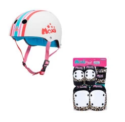 Moxi Combo Set - Moxi Pads & Moxi Helmet -Triple Eight Shop leo stripey 90314.1683582738