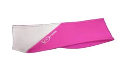 IceDress - Two Color Thermal Figure Skating Headband "IceDress- Sport" (White And Hot Pink)